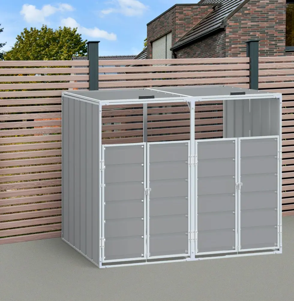 Dulap pentru containere de gunoi VidaXL 4006176 (Grey)