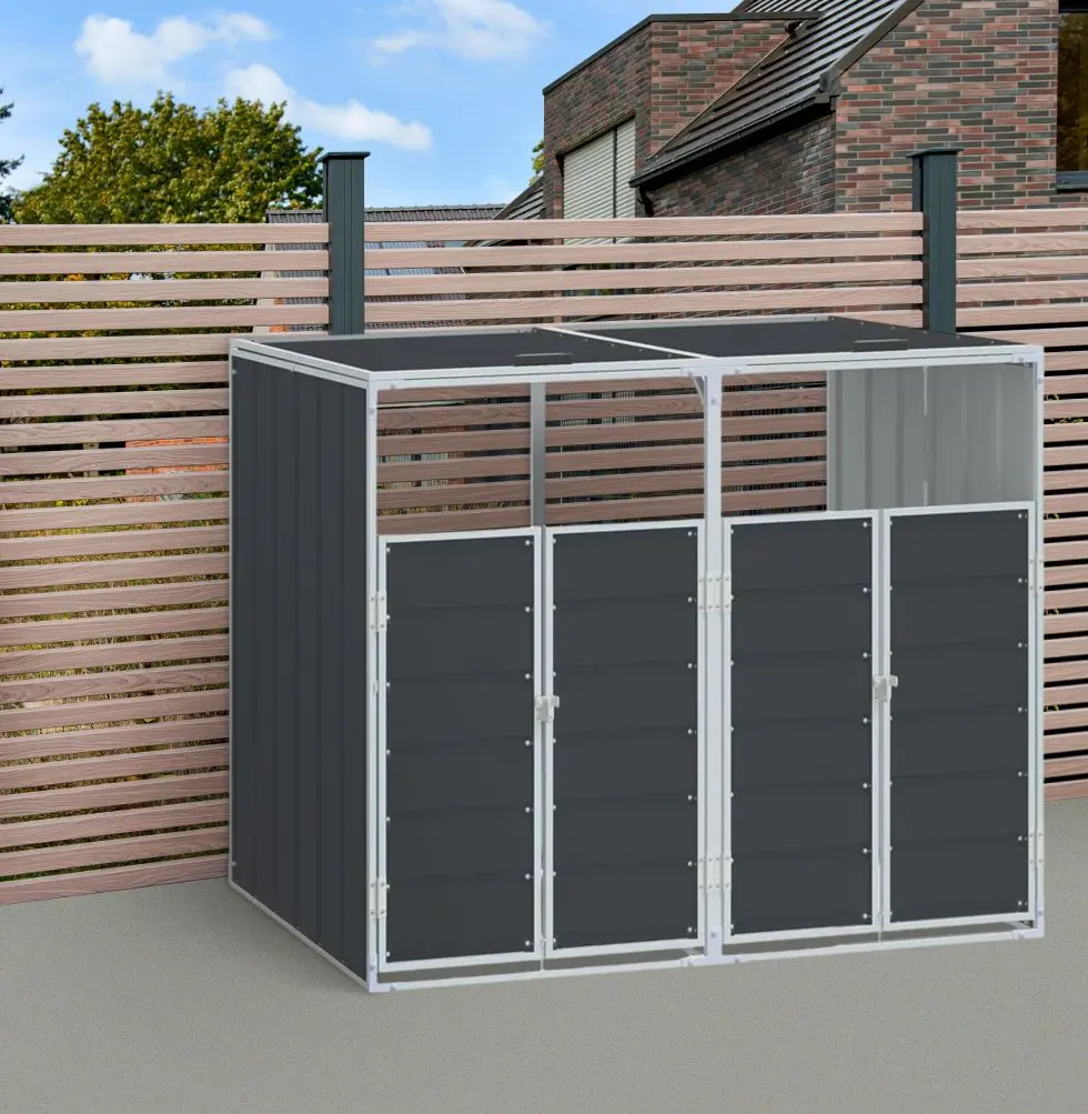 Dulap pentru containere de gunoi VidaXL 4006177 (Anthracite)