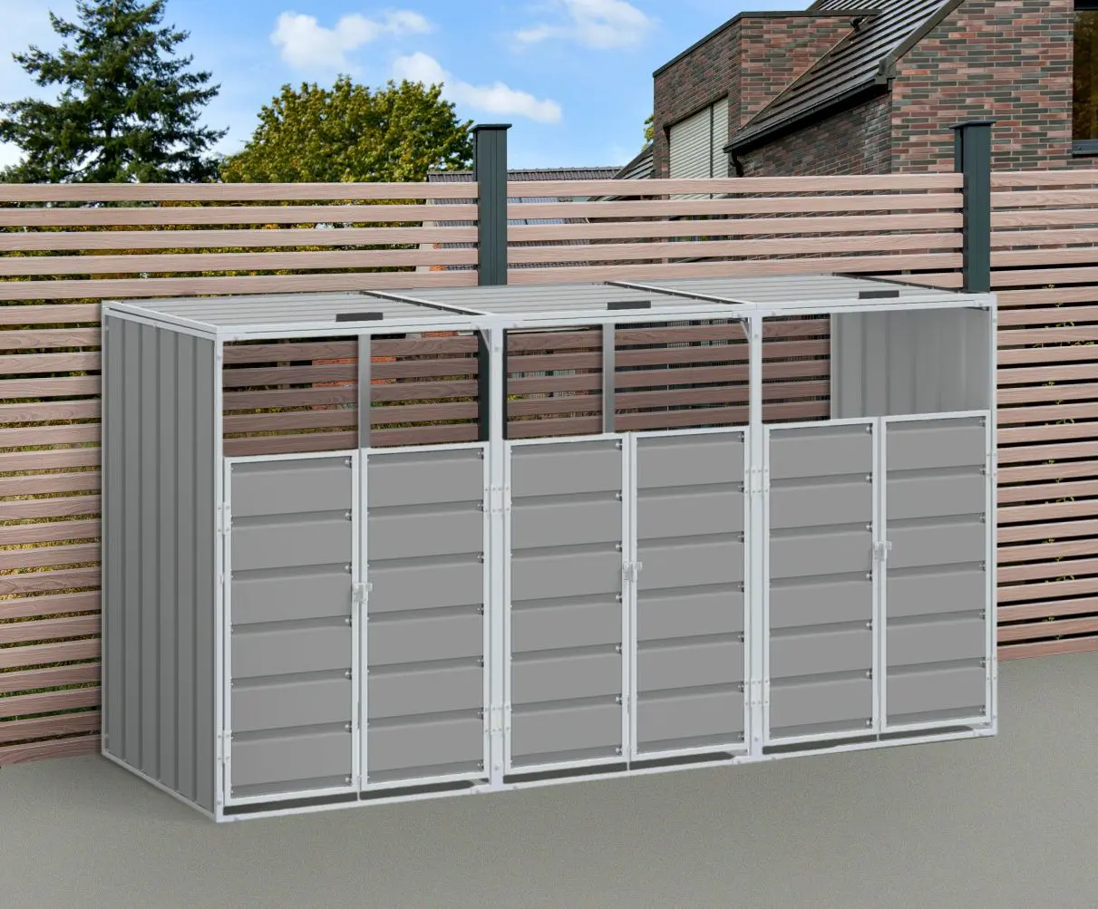 Dulap pentru containere de gunoi VidaXL 4006180 (Grey)