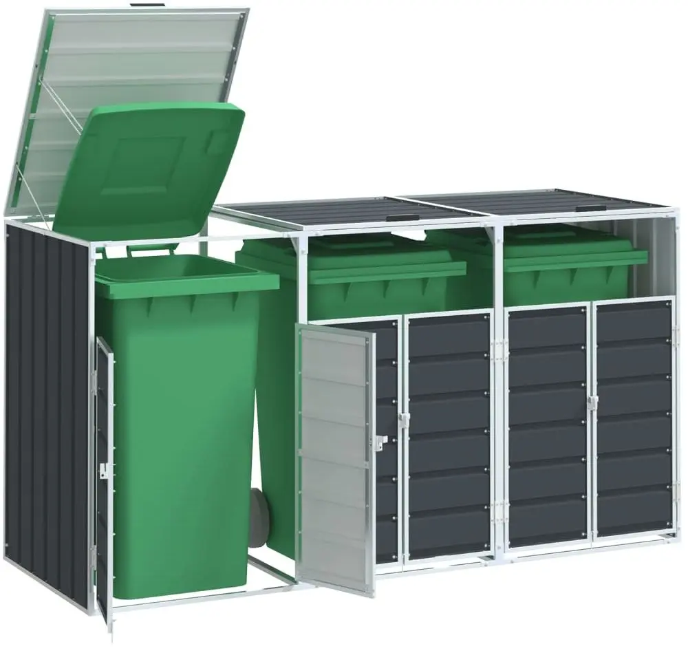 Dulap pentru containere de gunoi VidaXL 4006181 (Anthracite)