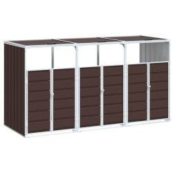 Dulap pentru pubele VidaXL 4006182 (Brown) Thumb