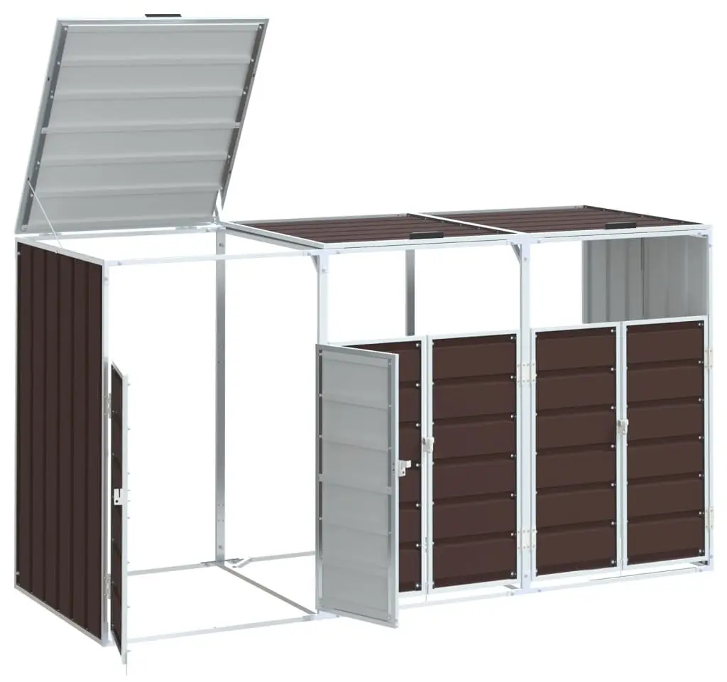 Dulap pentru pubele VidaXL 4006182 (Brown) - 3