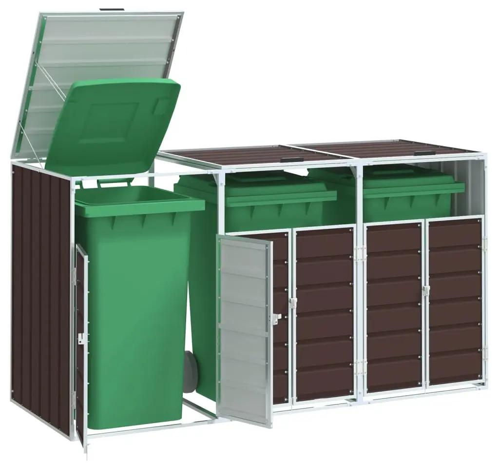 Dulap pentru pubele VidaXL 4006182 (Brown) - 9