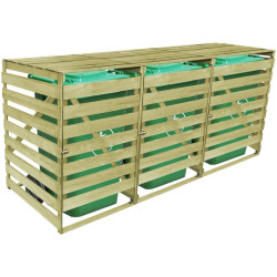 Шкаф для мусорных контейнеров VidaXL 42271 (Natural) Thumb