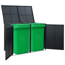 Шкаф для мусорных контейнеров VidaXL 43887 (Black) Thumb