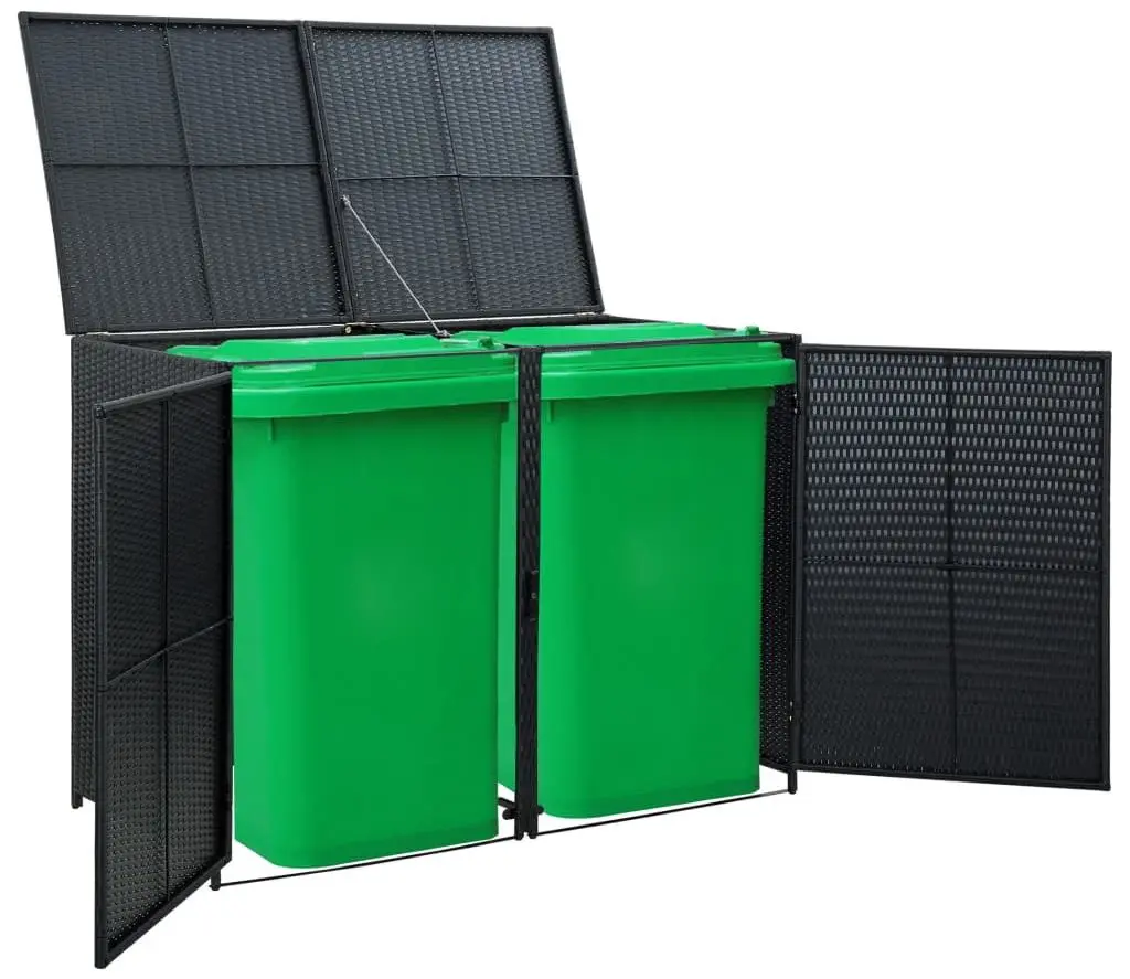Шкаф для мусорных контейнеров VidaXL 43887 (Black)