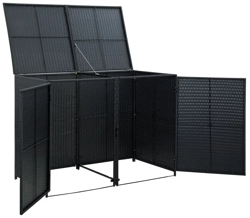 Шкаф для мусорных контейнеров VidaXL 43887 (Black)