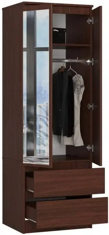 Dulap Akord Star S60 2D2SZ cu oglinda (Wenge)