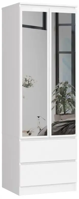 Шкаф с зеркалом Akord Star S60 2D2SZ (White)