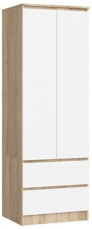 Dulap Akord Star S60 2D2SZ (Sonoma Oak/White)