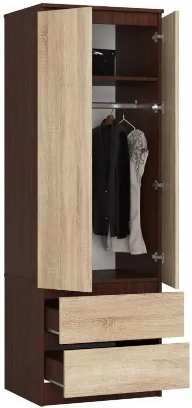 Шкаф Akord Star S60 2D2SZ (Wenge/Sonoma Oak)