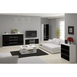 Шкаф Akord Star S60 2D2SZ (White/Black Gloss) Thumb