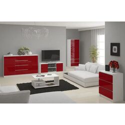 Шкаф Akord Star S60 2D2SZ (White/Red Gloss) Thumb