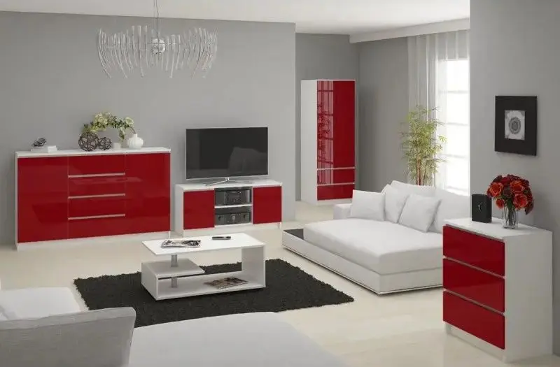 Шкаф Akord Star S60 2D2SZ (White/Red Gloss)