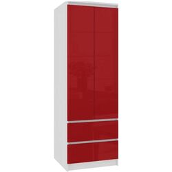 Шкаф Akord Star S60 2D2SZ (White/Red Gloss)