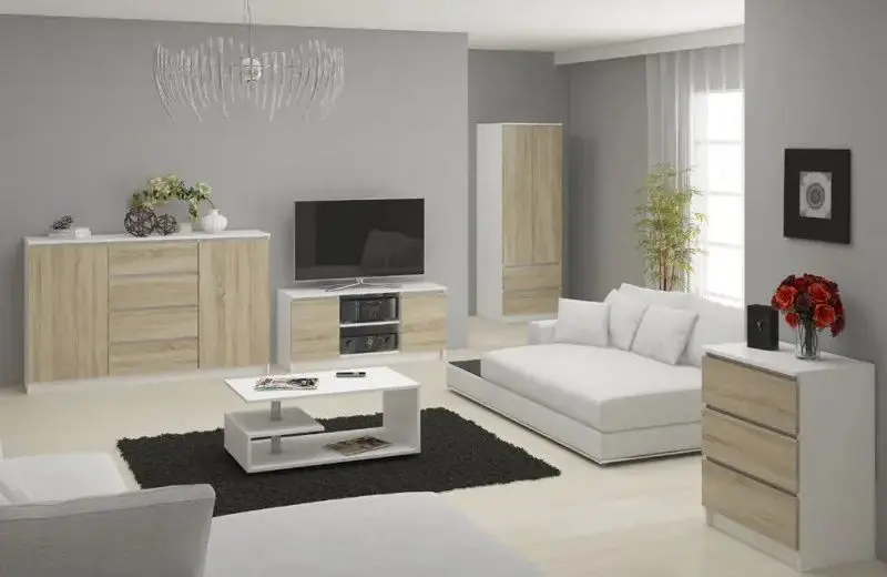 Dulap Akord Star S60 2D2SZ (White/Sonoma Oak)