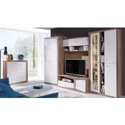 Шкаф Fadome Santa Fe SF1 (Country/White Gloss) Thumb