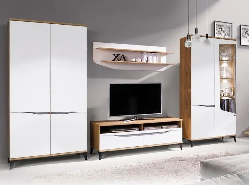 Dulap Fadome Torino TOR1 (Stone Oak/White Gloss)