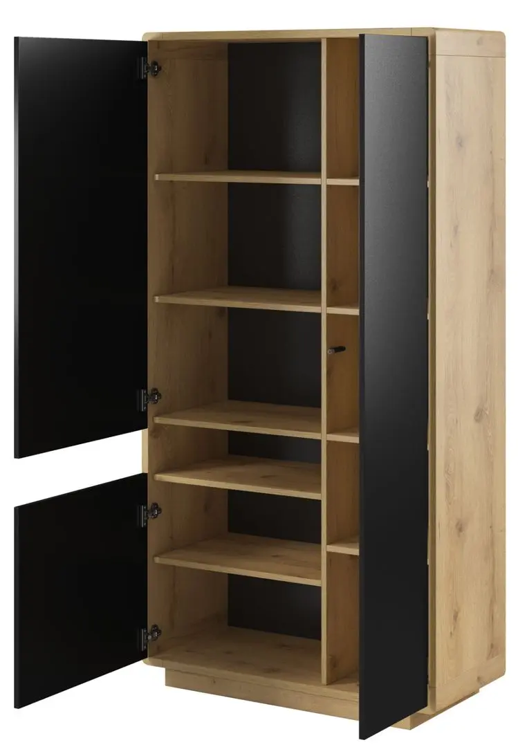 Dulap Helvetia Aston №13 3D (Black Matt/Taurus Oak)