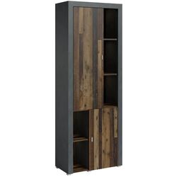 Книжный шкаф Helvetia Nela Nr.05 2D (Matera/Old Style Mix Planked-Old Wood)