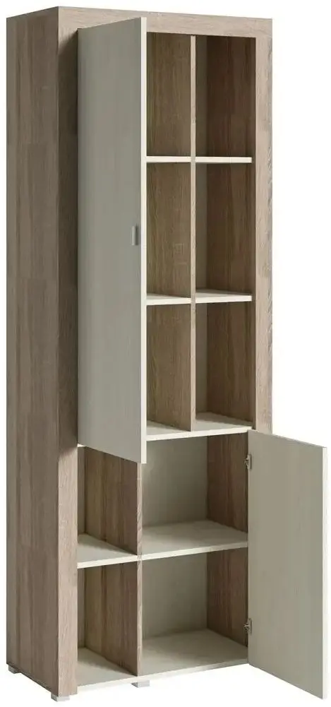 Книжный шкаф Helvetia Nela Nr.05 2D (Matera/Old Style Mix Planked-Old Wood) - 6