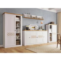 Шкаф Home Affaire Justine 180x130x32 (White/Oak) Thumb