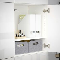 Шкаф Ikea Besta с дверцами 120x42x193 (Белый/Лаксвикен Белый) Thumb