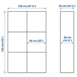 Шкаф Ikea Besta с дверцами 120x42x193 (Белый/Лаксвикен Белый) Thumb