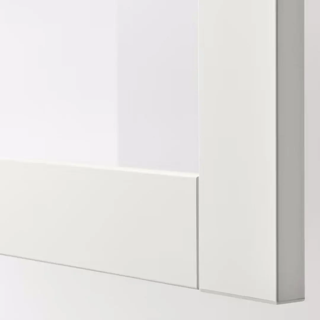 Vitrina Ikea Besta/Lappviken/Sindvik usi sticla 120x42x193 (Alb) - 4