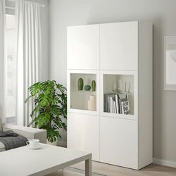 Vitrina Ikea Besta/Lappviken/Sindvik usi sticla 120x42x193 (Alb) Thumb