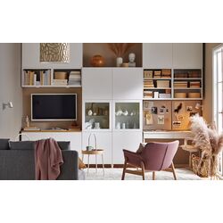 Vitrina Ikea Besta/Lappviken/Sindvik usi sticla 120x42x193 (Alb) Thumb