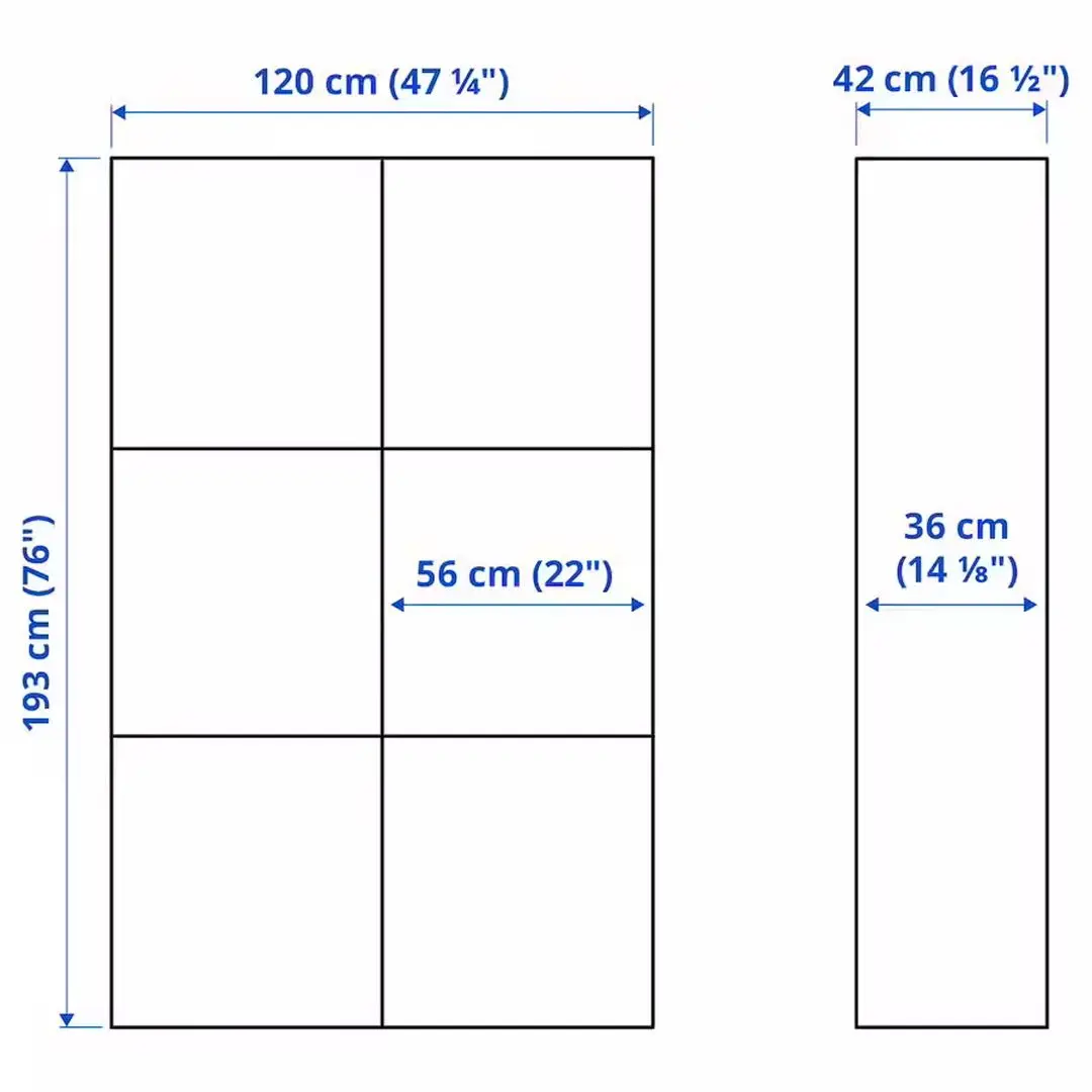 Vitrina Ikea Besta/Lappviken/Sindvik usi sticla 120x42x193 (Alb) - 9