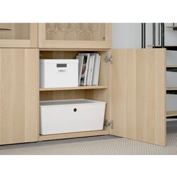 Vitrina Ikea Besta usi sticla 120x42x193 (Aspect Stejar Antichizat Lappviken/Sindvik Aspect Stejar Alb) Thumb