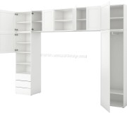 Шкаф Ikea Platsa 8 дверей/3 ящика 340x42x241 (Белый/Фоннес Саннидаль)