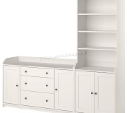 Стенка Ikea Hauga 210x46x199 (Белый)