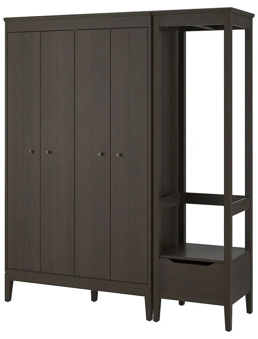 Шкаф комбинированный Ikea Idanas 180x59x211 (Темно-коричневый)