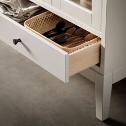 Dulap-Vitrina Ikea Idanas usi de sticla 121x50x135 (Alb) Thumb