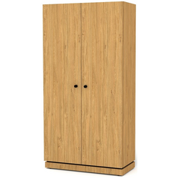 Dulap cu doua usi Fabrik Home Living Emerson (Stone Oak/Ash Black)