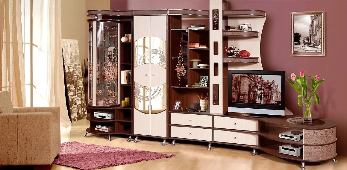 Dulap КМК 0364.3 Orfey 11 2D (Chocolate Nut/Oak Light)