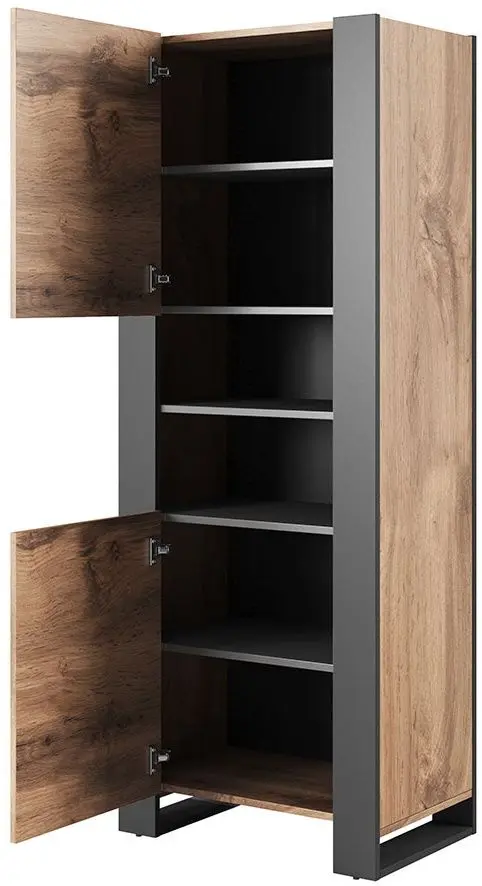 Vitrina Mirjan24 Empire/Wood (Wotan Oak/Anthracite) - 2