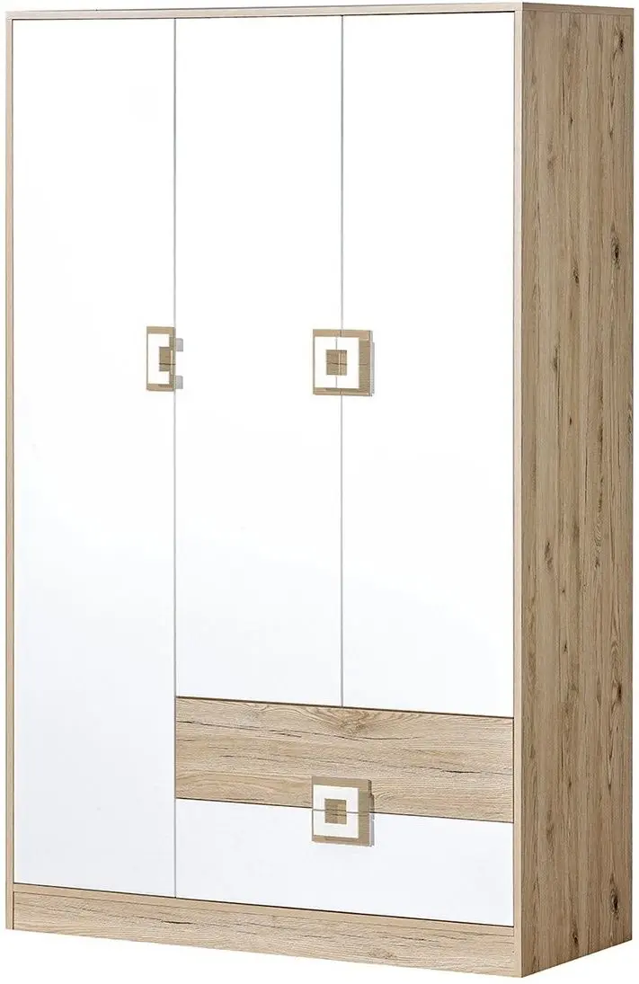 Шкаф Mirjan24 Niczi/Nico 3 (Light Oak/White)