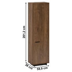 Шкаф Tempo Kondela Delis V2 Right (Bolzano Oak/Black) Thumb