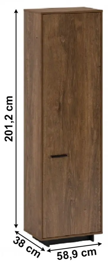 Шкаф Tempo Kondela Delis V2 Right (Bolzano Oak/Black)