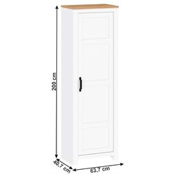 Dulap Tempo Kondela Lanzette V (White/Craft Oak Golden) Thumb