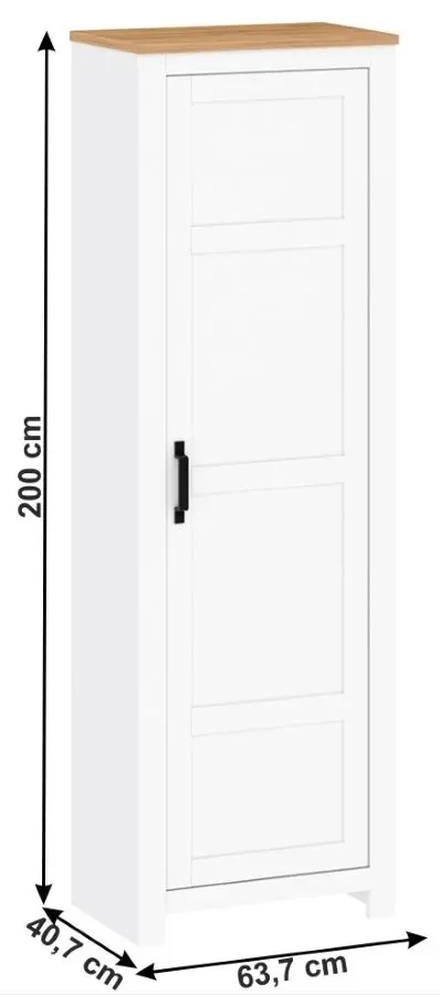 Dulap Tempo Kondela Lanzette V (White/Craft Oak Golden)