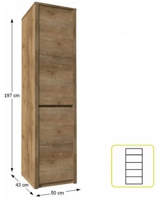 Penal Mobhaus Montana S1D (Lefkas Oak)