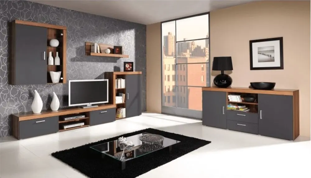 Etajera Mobhaus Cheris 2 (Plum/Graphite Gray)