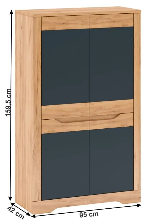 Шкаф Mobhaus Fidel I (Craft Oak Golden/Graphite Gray)