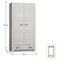 Dulap Tempo Kondela Infinity I-01 (Ash White) Thumb