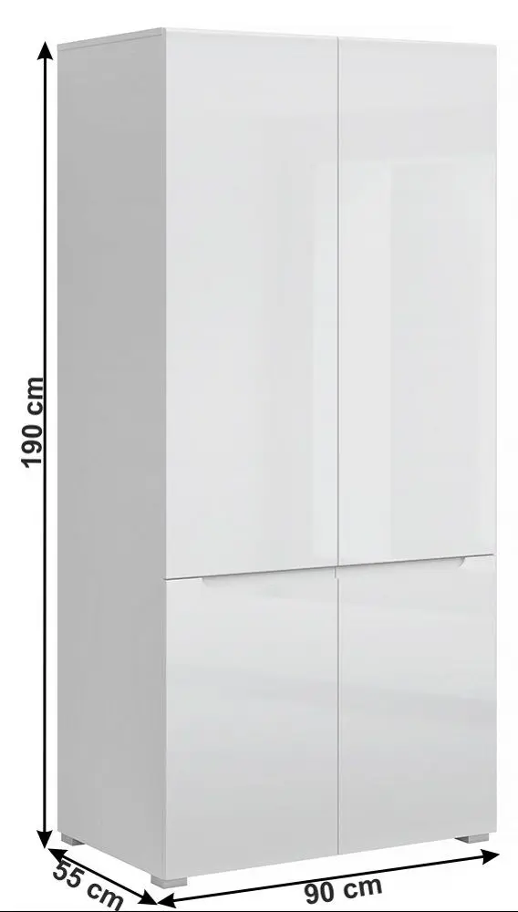 Dulap Mobhaus Jolk (White Extra High Gloss)